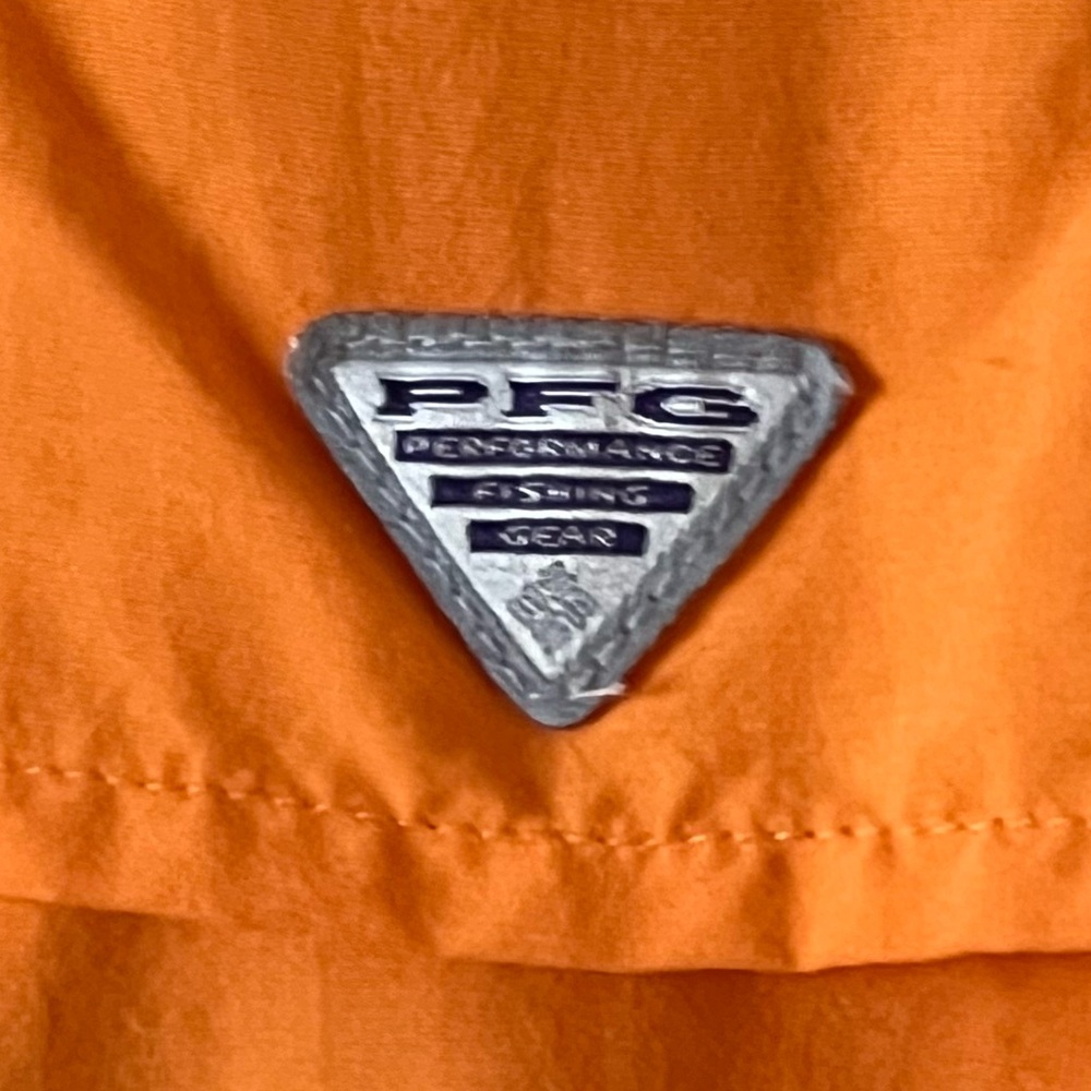 Columbia Women’s Orange Long-Sleeve Button-Down Shirt - Picture 8 of 13